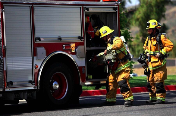 Fire department acting quickly to a monitored fire alarm